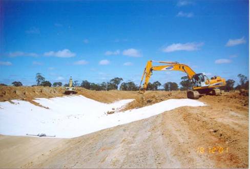 Figure 2 Burying the GCL.